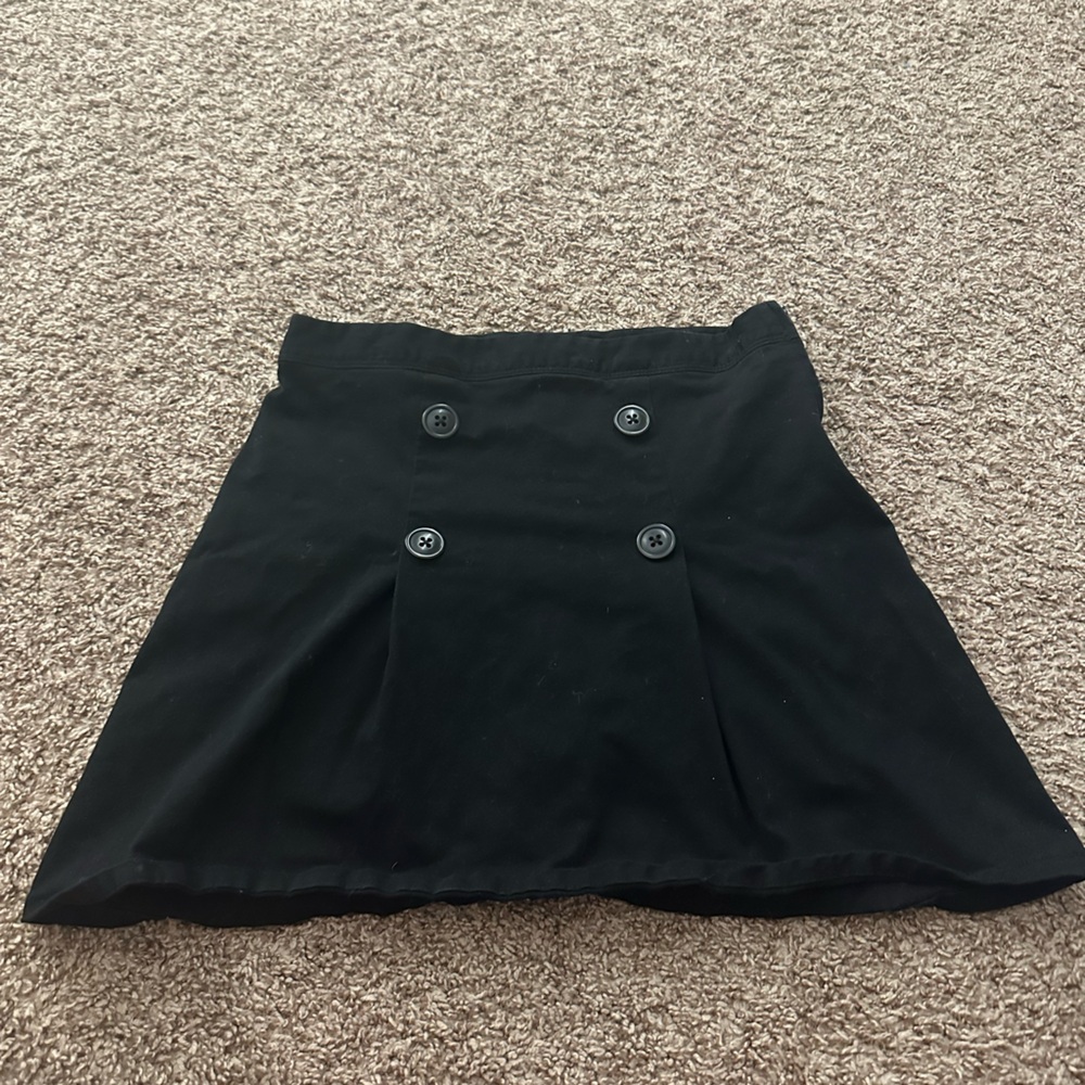 Children’s Place Black Button Uniform Skort